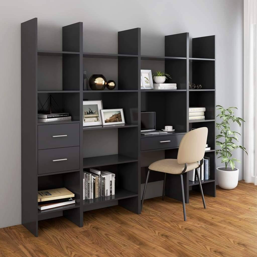 Gray Chipboard Book Cabinet D273517