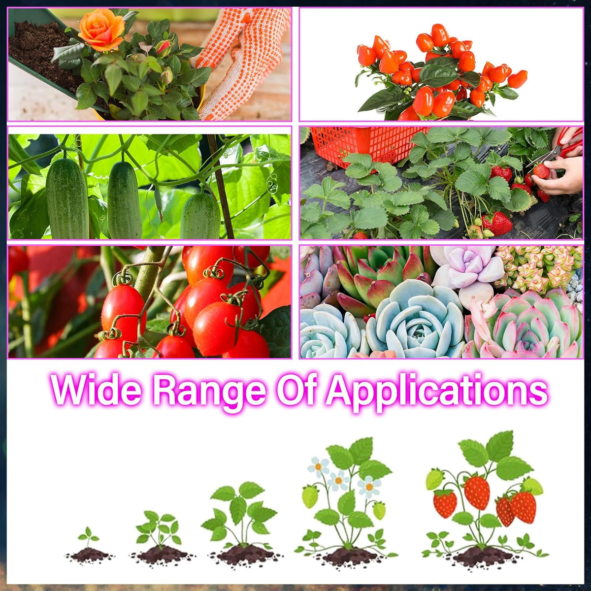 8 Pcs LED Grow Lights Full Spectrum B561276