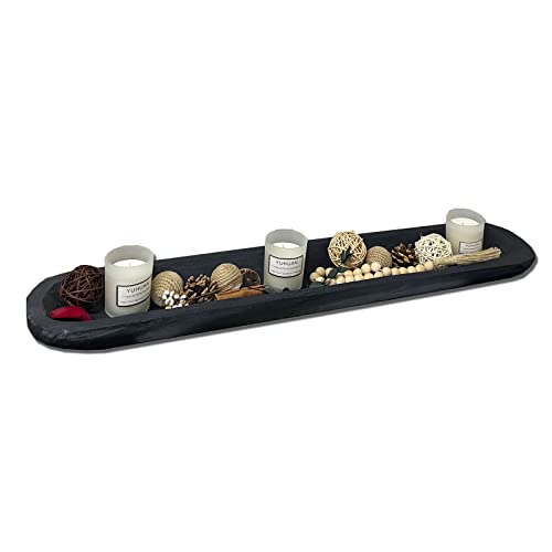 Black Wooden Dough Bowl B697314