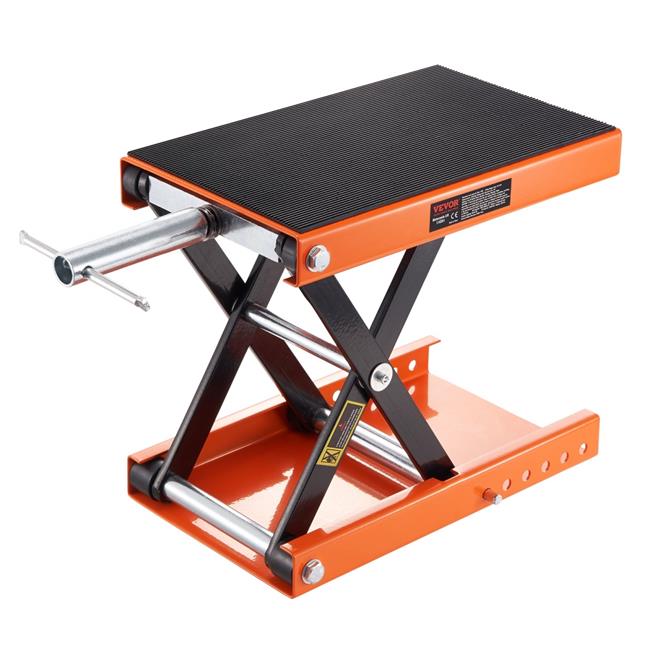 1100 lbs Motorcycle Scissor Lift Jack with Wide Deck & Safety Pin N3615
