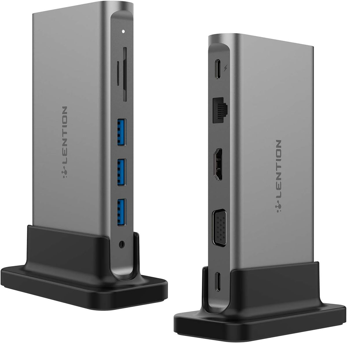 USB C Docking Station with 100W PD, 4K HDMI, VGA, Gigabit Ethernet, Card Reader, USB 3.0 D1340