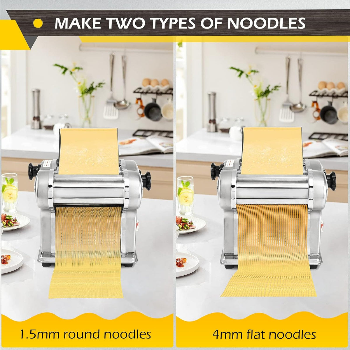 Electric Pasta Maker Noodle Maker Machine Stainless Steel 135W R6075