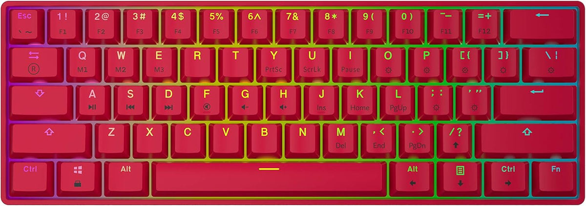 61 Keys Multi Color RGB Illuminated LED Backlit Wired Mechanical Gaming Keyboard B13683