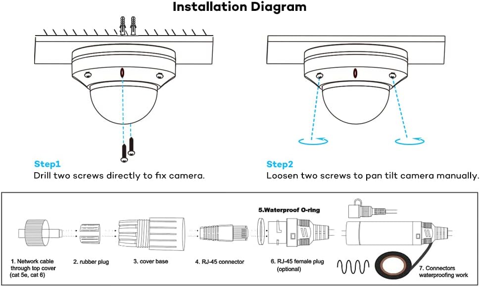 4K PoE IP Dome Security Camera with Audio S743065