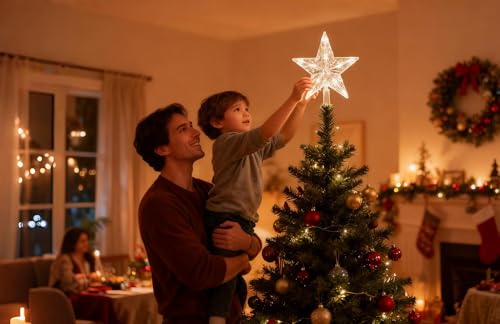 Color Changing Christmas Star Tree Topper Z71872