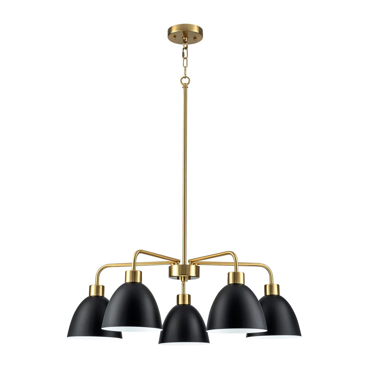 5-Light Dimmable Industrial Shaded Chandelier C479