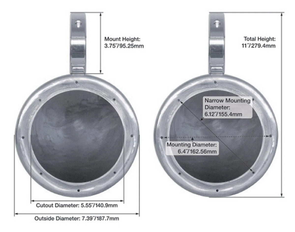 120W Marine Boat 6.5" Wakeboard Tower Speakers Z69215