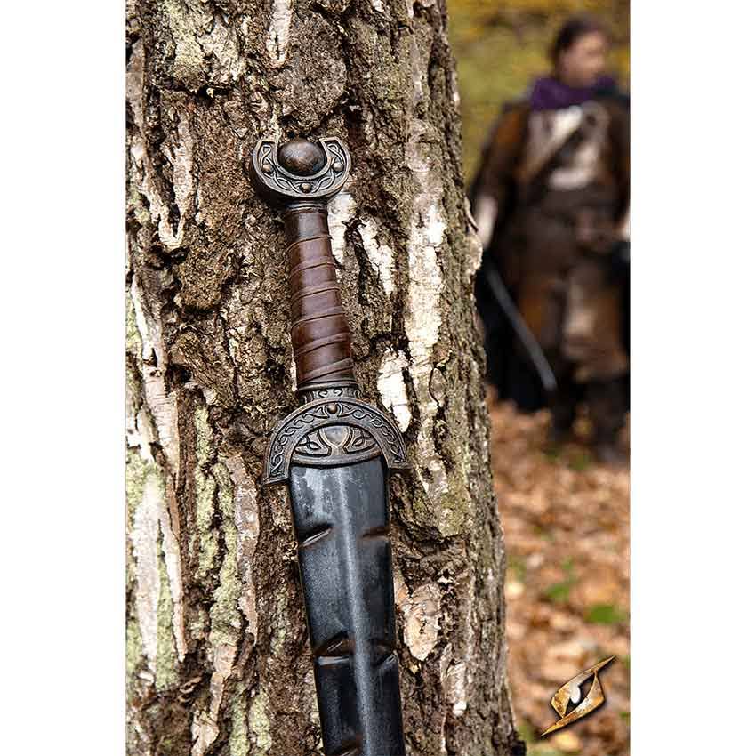 Celtic Leaf LARP Sword 100 cm Leather T2878