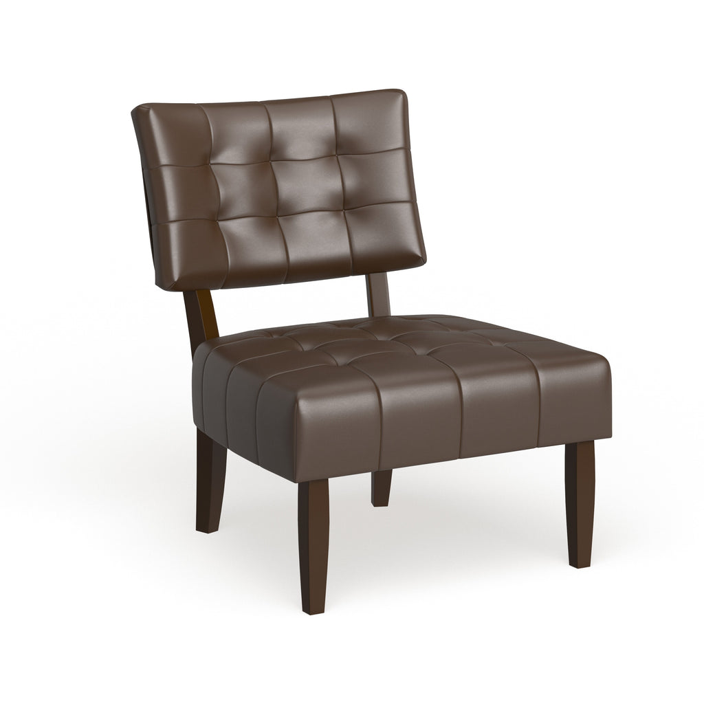 Brown Tufted Slipper Chair D46974