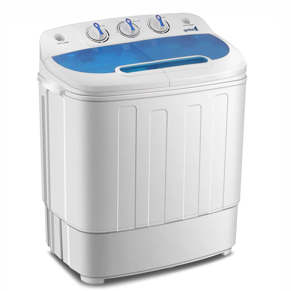 Portable 15lbs Mini Twin Tub Semi-automatic Laundry Washer B435234