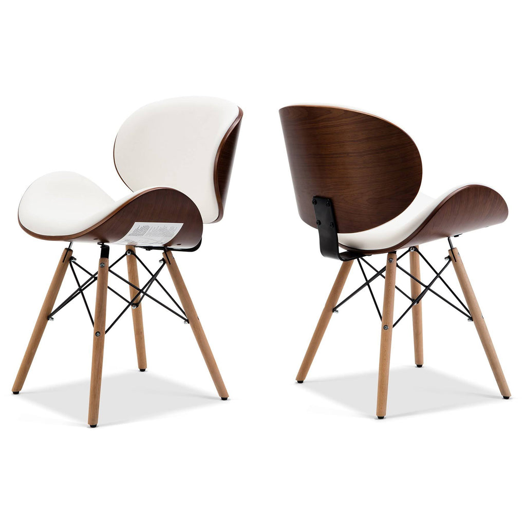 White Accent Dining Chair Set of 2 J12143