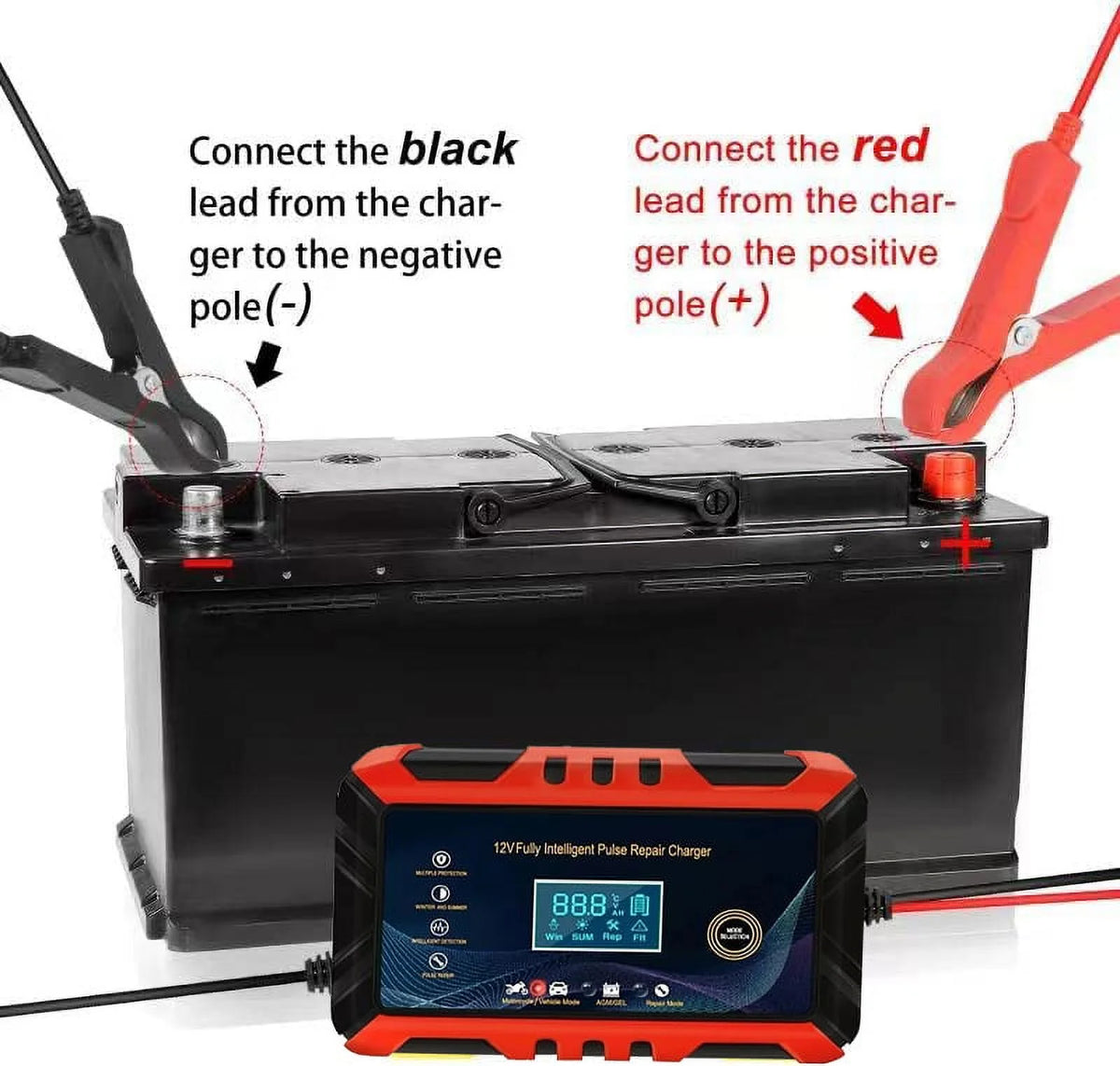 12V/6A Automatic Smart Battery Charger R914