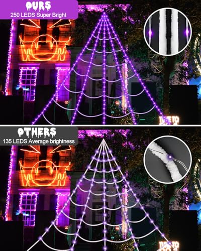 Giant Spider Halloween Projector with Spider Webs Lights Set B7112