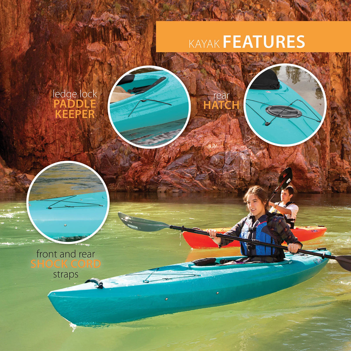 Teal Sit-Inside Kayak I3816