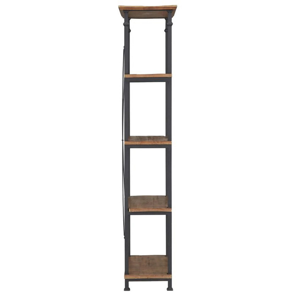 Solid Wood Bookcase in Rustic Brown Y1673