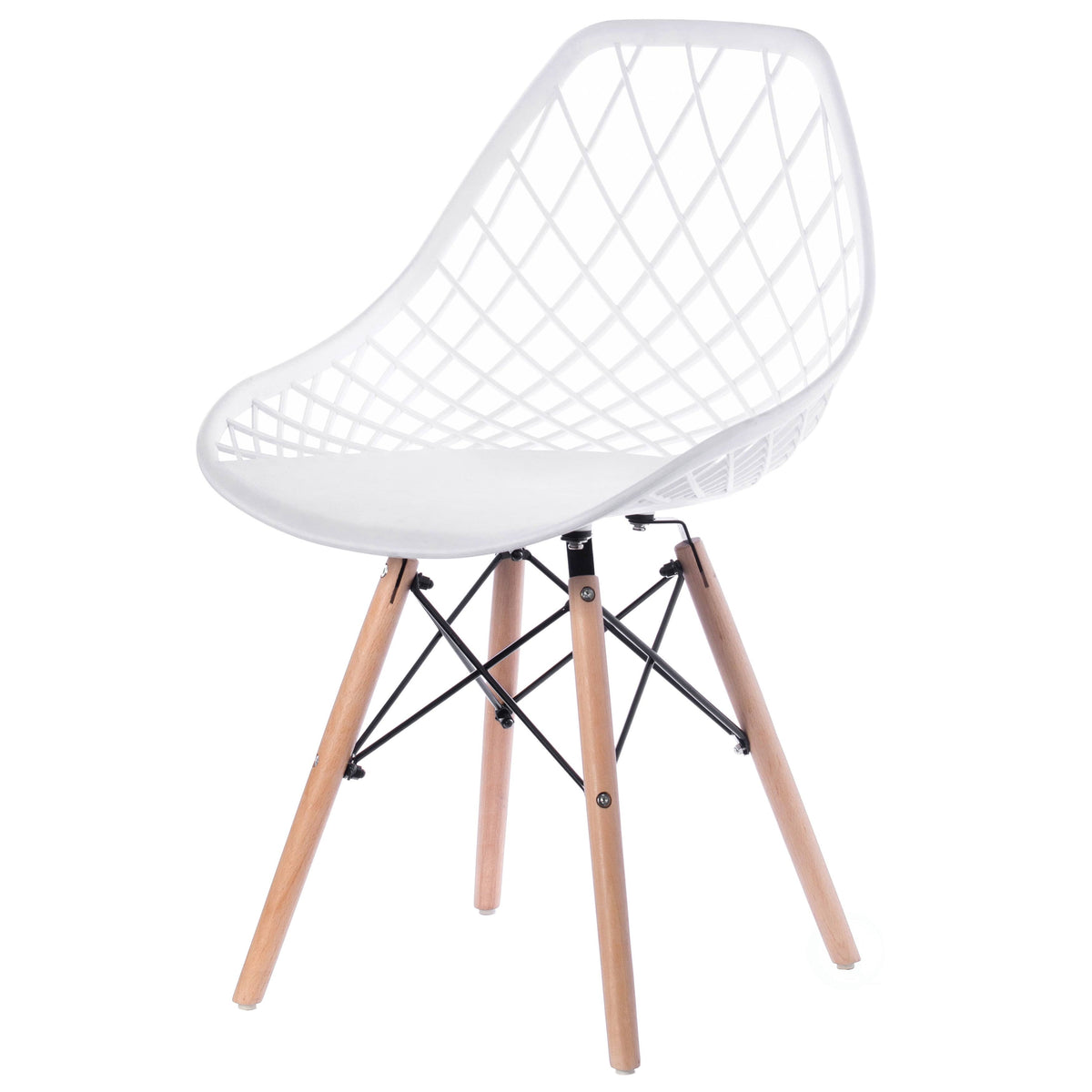 Black Set of 4 Plastic Dining Chair V169