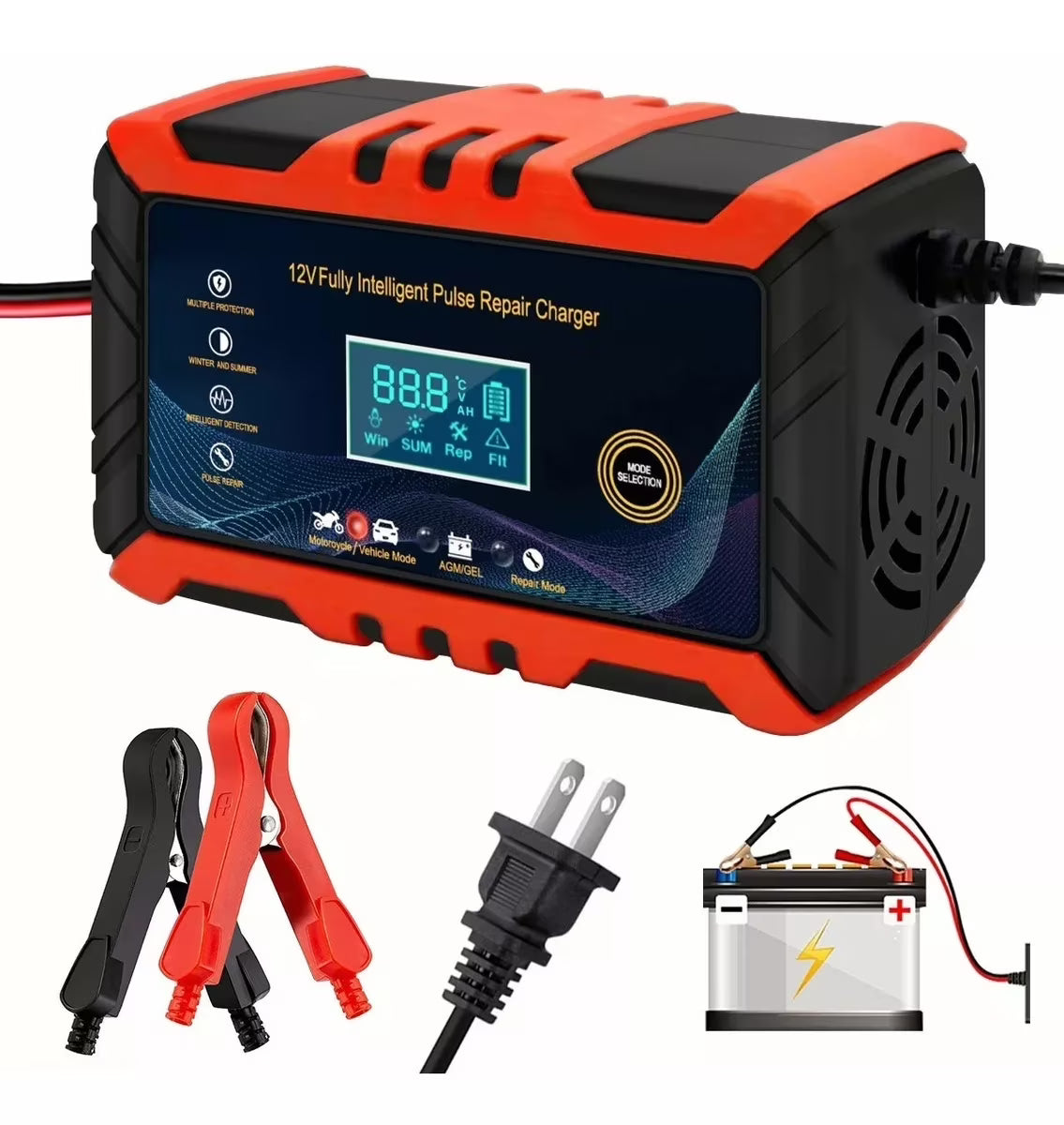 12V/6A Automatic Smart Battery Charger R914