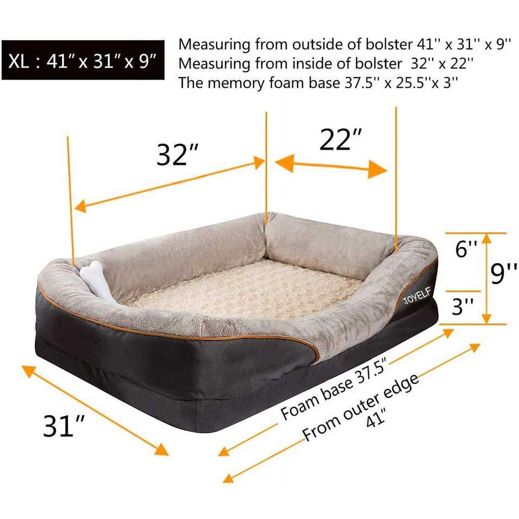 Large Memory Foam Orthopedic Dog Bed with Removable Washable Cover H20664