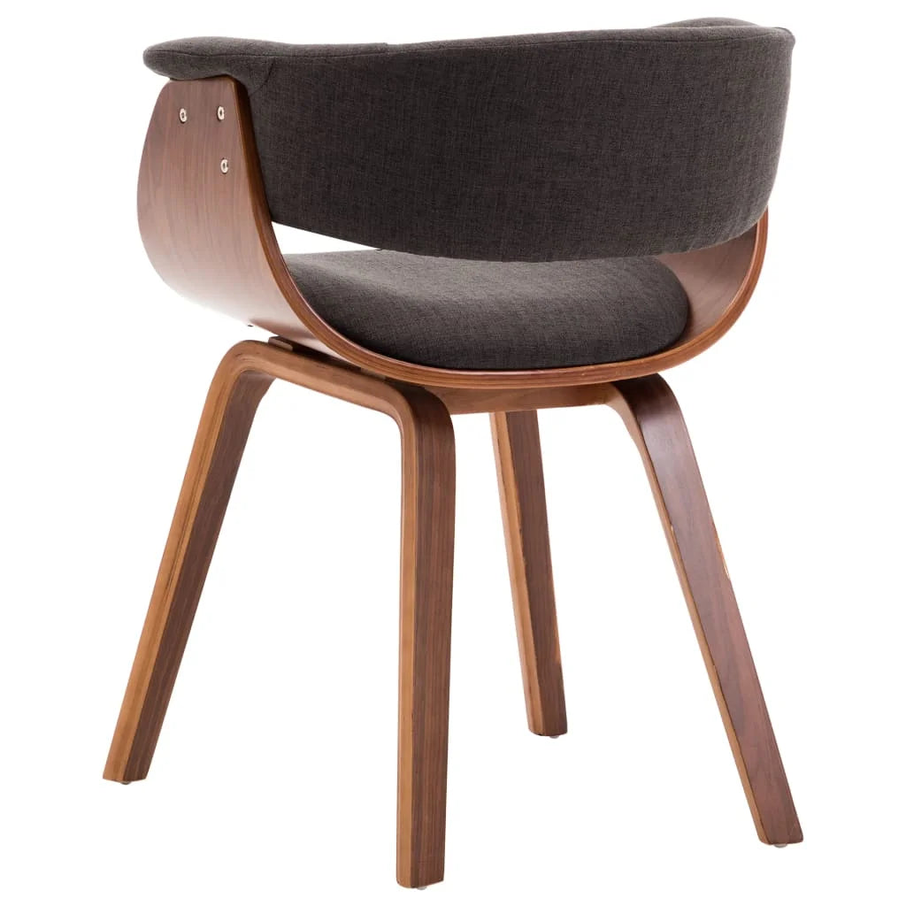 Gray Bent Wood and Fabric Dining Chair U149
