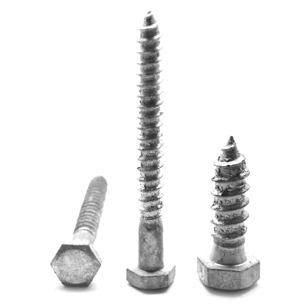 1/2x22-6 x 2x22 Hex Lag Screw Low Carbon Steel Hot Dip Galvanized Pk 225 T87935
