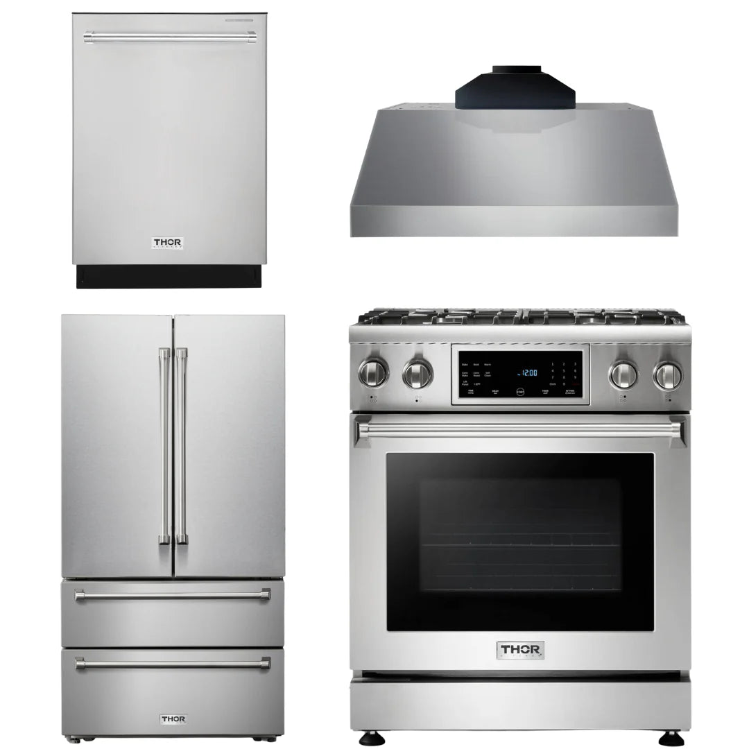 30 Gas Range, Range Hood, Microwave, Refrigerator, Dishwasher G50952