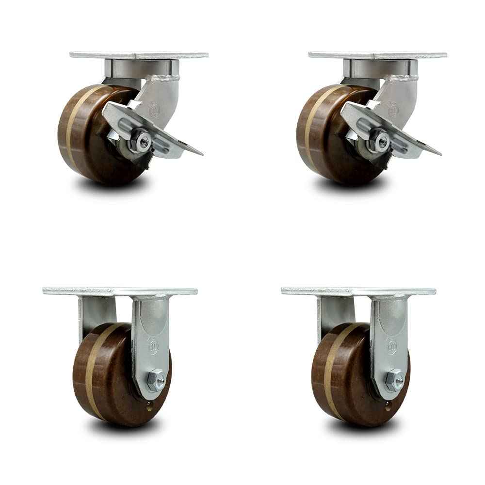 8” x 3” High Temperature Phenolic Swivel Caster D983