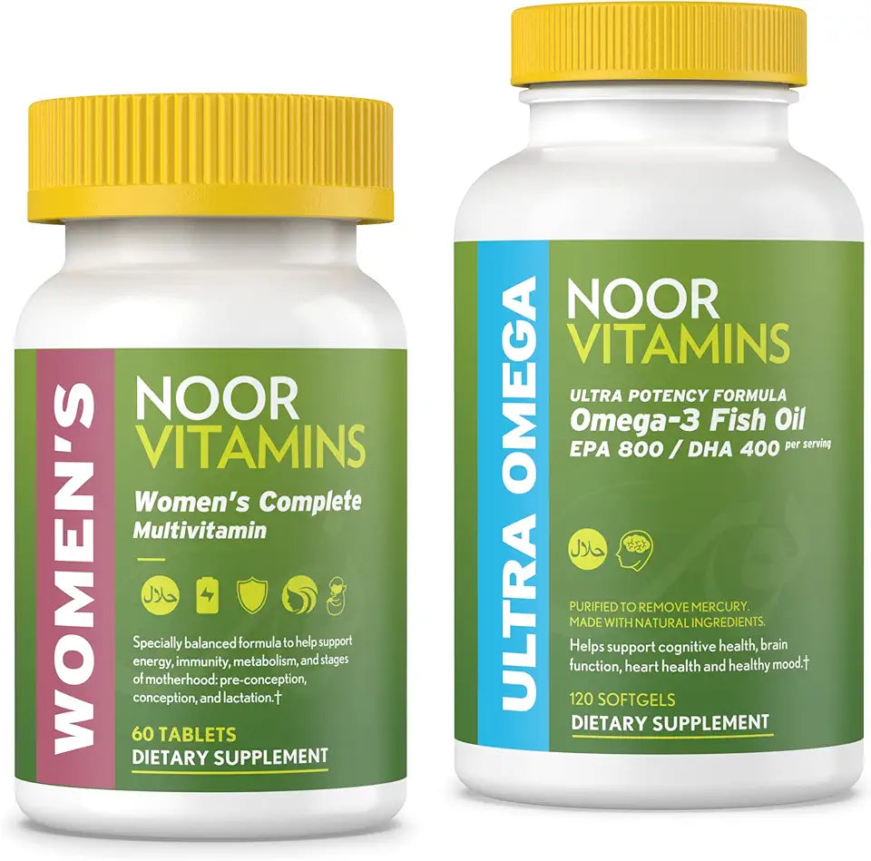 Women's Multivitamin and Omega Fish Oil Supplement Bundle N94938