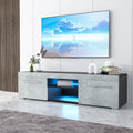 White High Gloss TV Stand with LED Lights I925