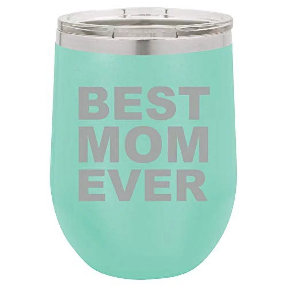 12 oz Double Wall Vacuum Insulated Stainless Steel Stemless Wine Tumbler with Lid U57196