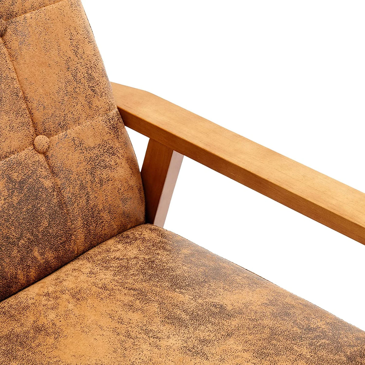 Mid Century Modern Accent Chair Set of 2 with Side Table G7394
