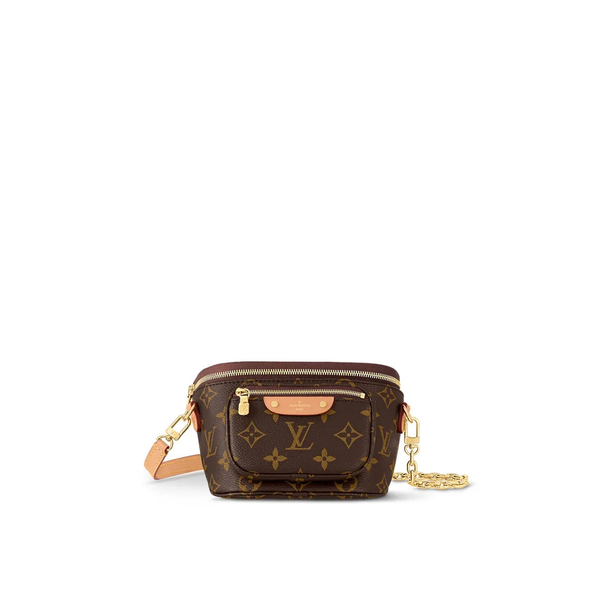 Quilted Pleated Sling Bag with Pockets Adjustable Strap Q502352