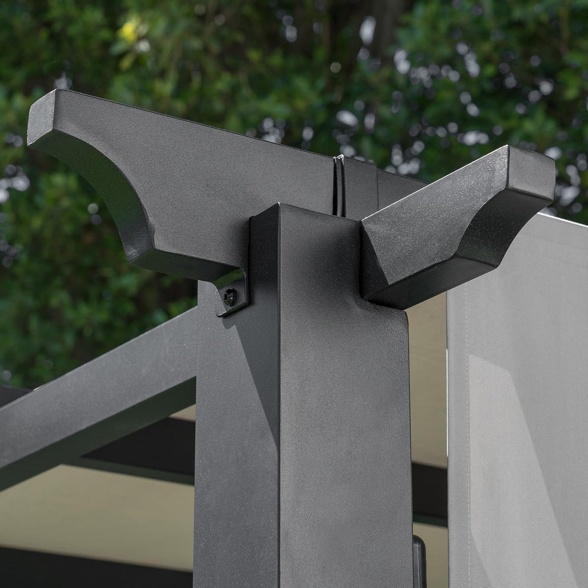 8 x 10 Ft. Metal Pergola with Adjustable Gray Canopy P835