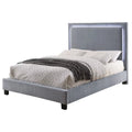 Queen Platform LED Bed in Gray Q3689