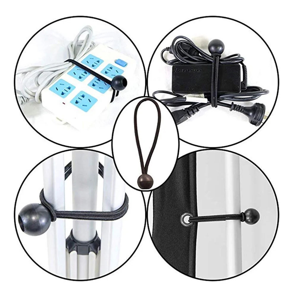 30pcs Heavy Duty Tarp Clips with Bungee Ball Cords Carabiners C27294