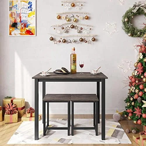 Industrial Dining Table Set with 2 Stools G135443