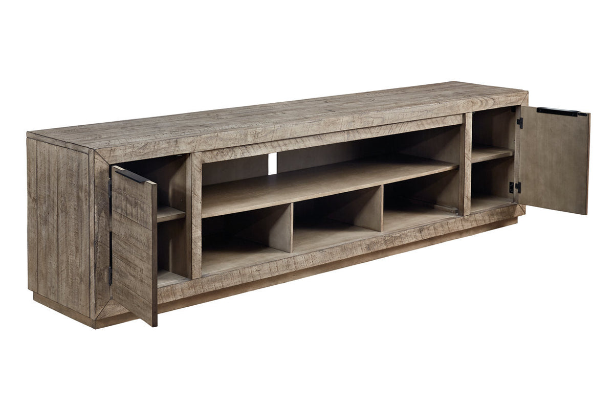 Light Gray Wood TV Stand A931735
