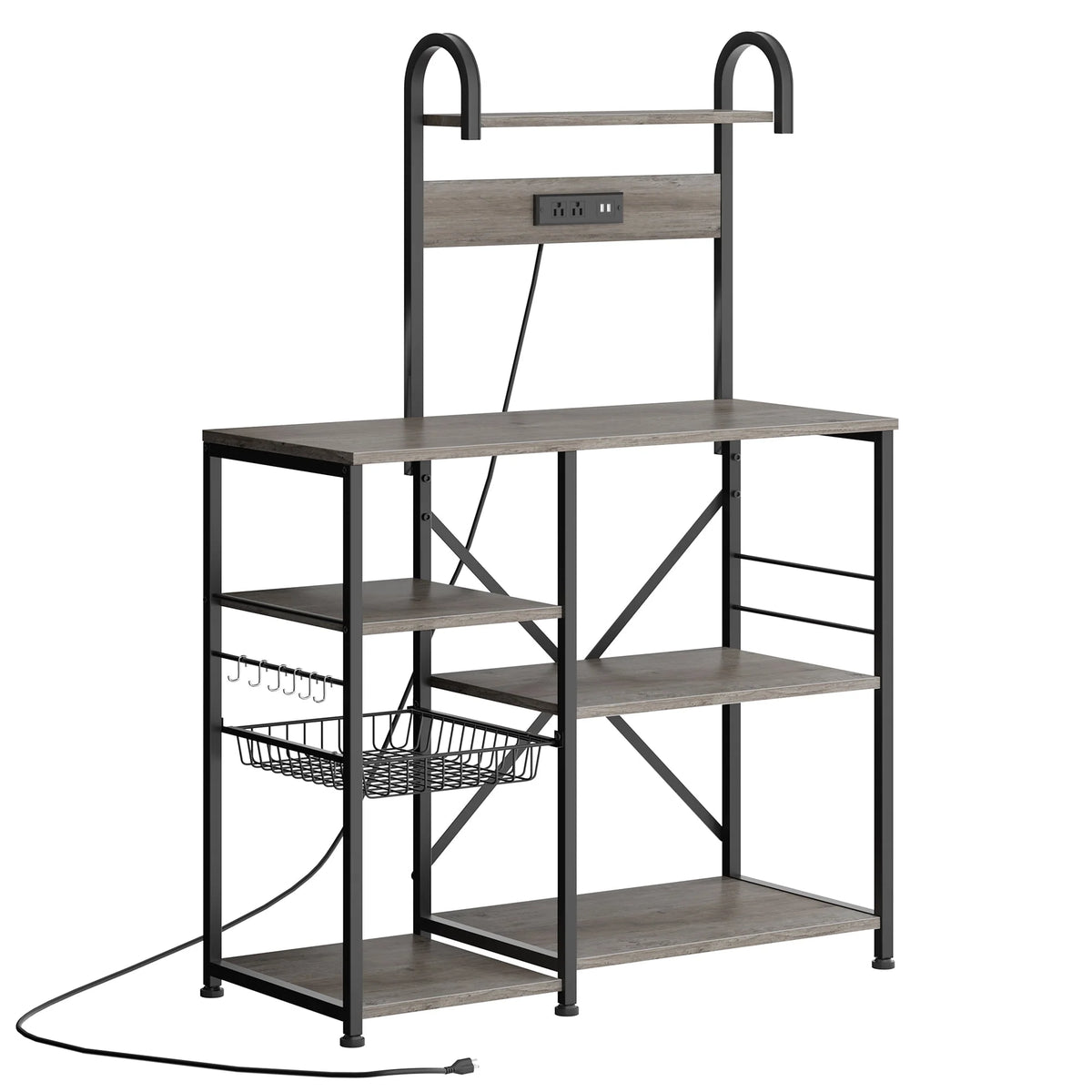 6 Tier Kitchen Bakers Rack with Power Outlet A947726