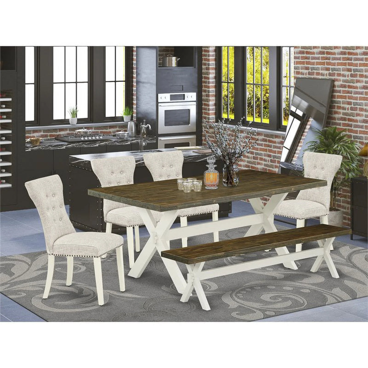 6-piece Wood Dining Table Set L235397