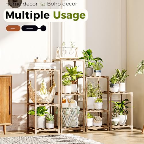 4 Sets Wooden Plant Stands Z69564