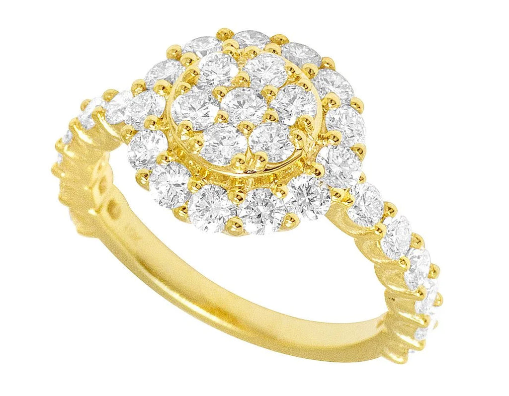 10K Yellow Gold Diamond Engagement Ring 2 CT Q779282