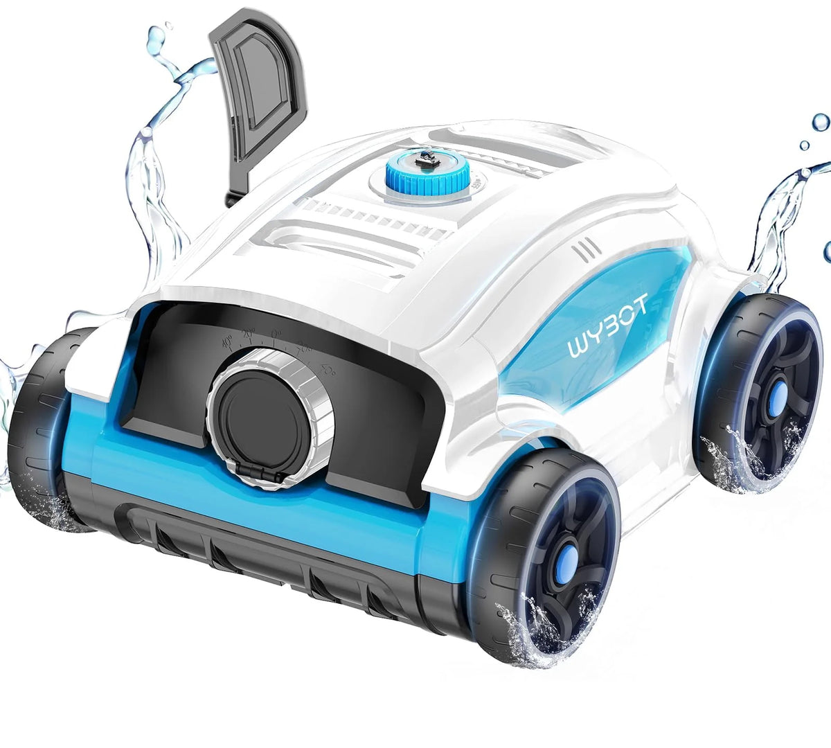 Cordless Robotic Pool Cleaner 45W 130Mins Black and Blue T969