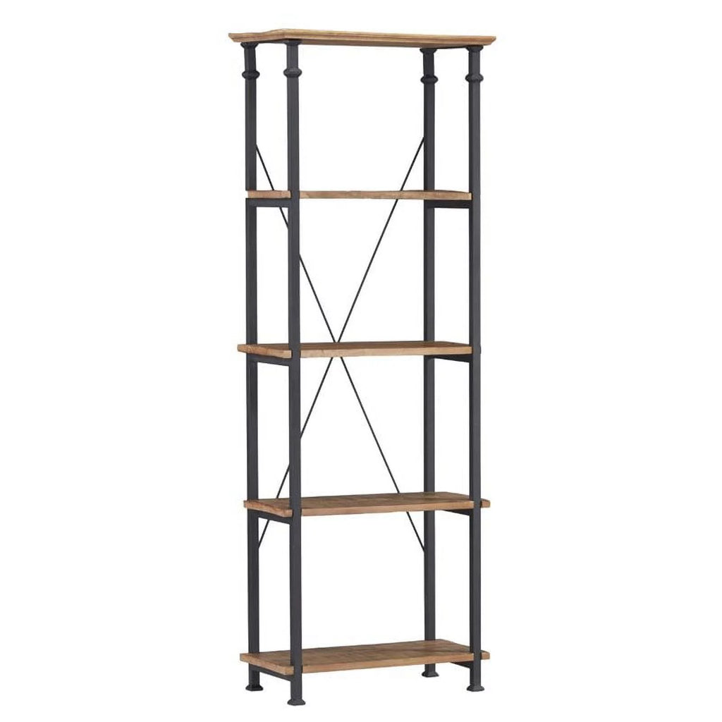 Solid Wood Bookcase in Rustic Brown Y1673