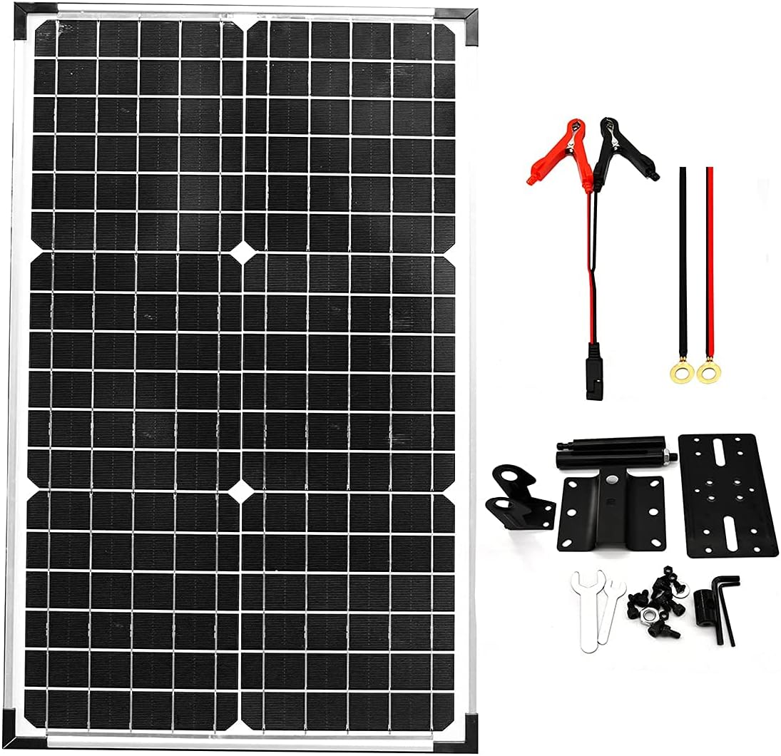 30W 12V Solar Panel with Mounting Bracket Pack of 2 R53290
