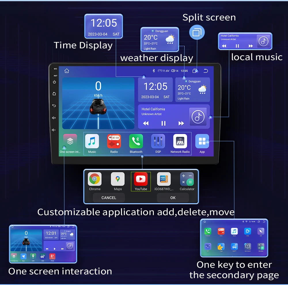 Carplay Android 12.0 Car Stereo Radio GPS Navigation Player Z9650