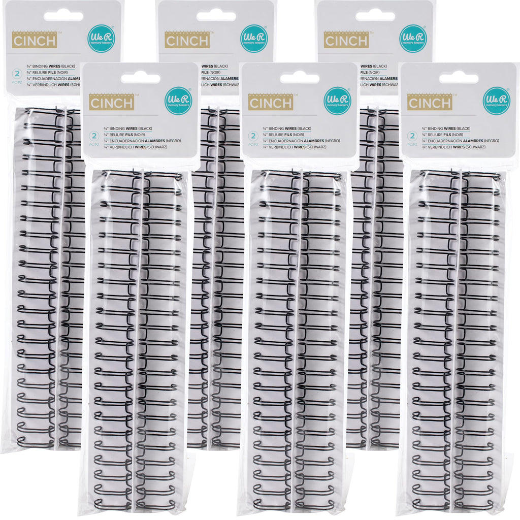 Black .75" Cinch Wires, 2 Count, Multipack Of 6 X6638