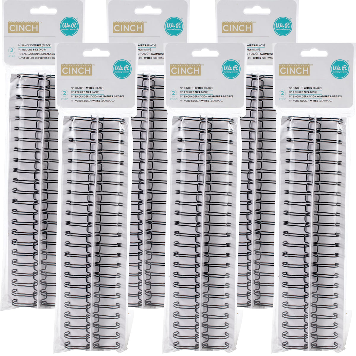 Black .75" Cinch Wires, 2 Count, Multipack Of 6 X6638
