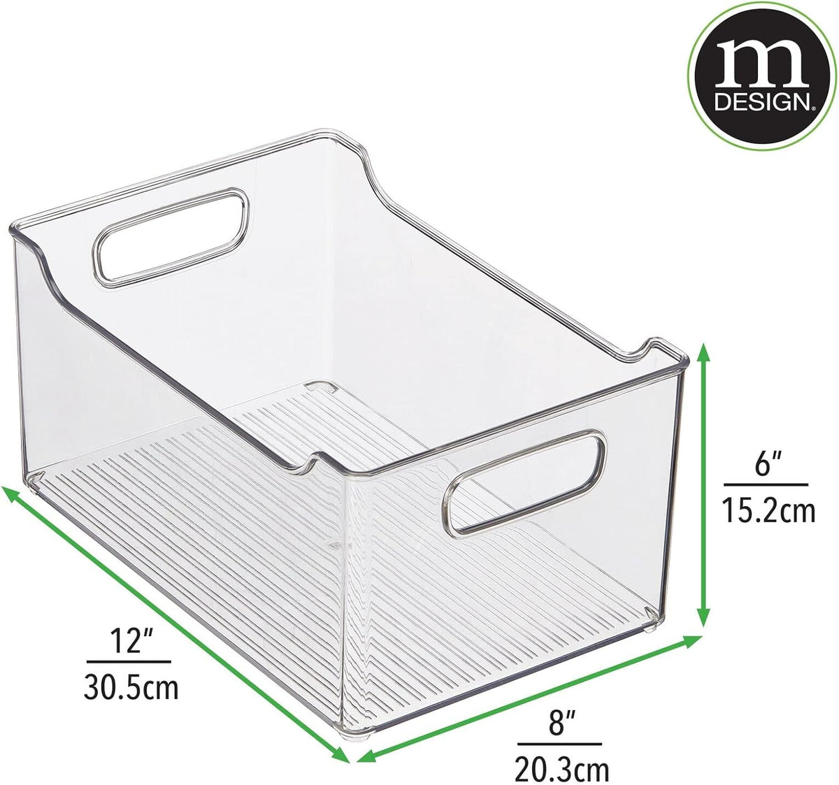 Clear Plastic Storage Bin with Handles I3123