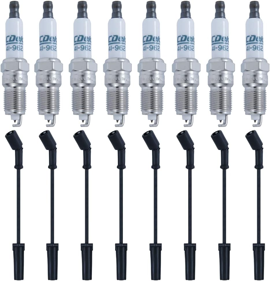 Spark Plug Wires & Spark Plugs Set Pack of 2 H555