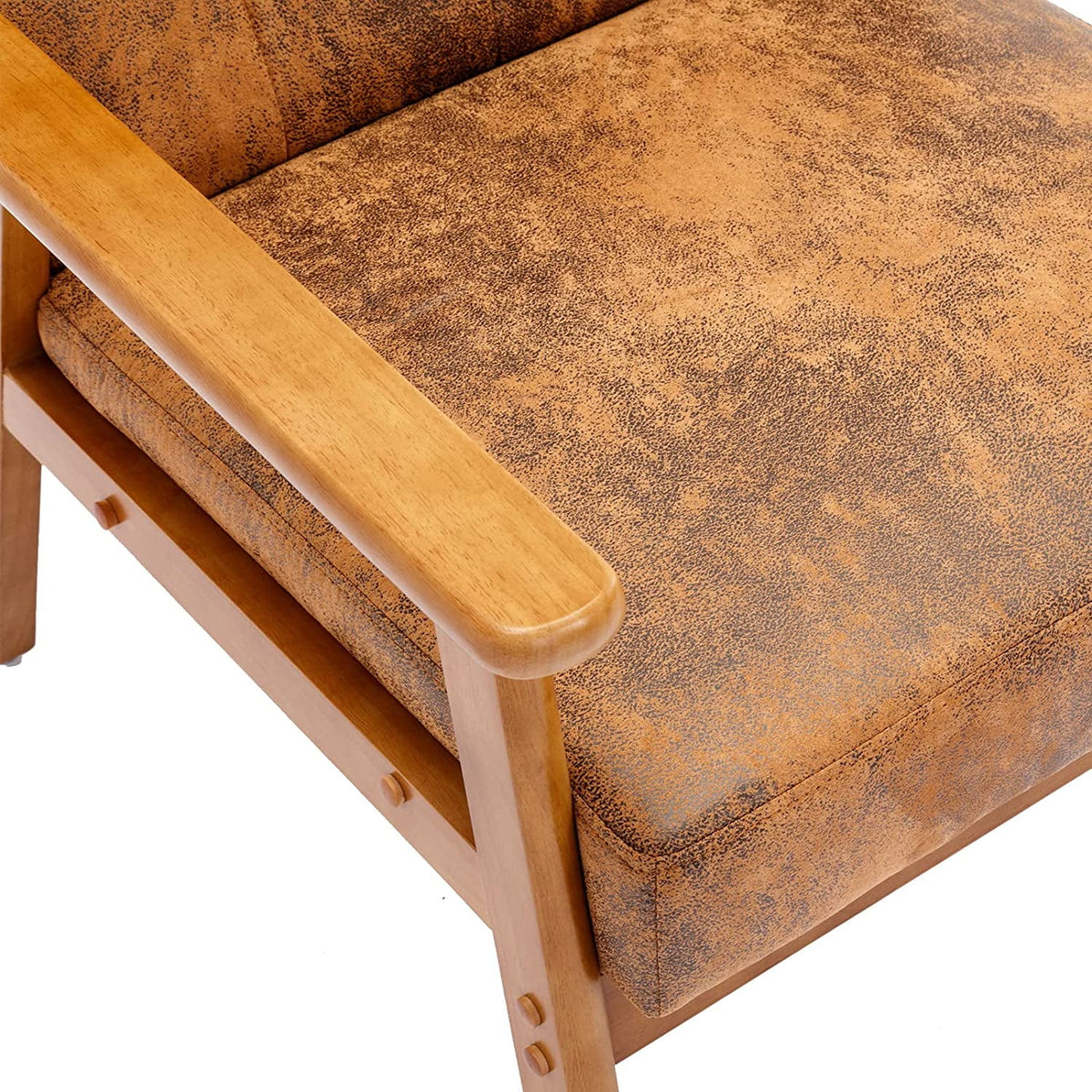 Mid Century Modern Accent Chair Set of 2 with Side Table G7394