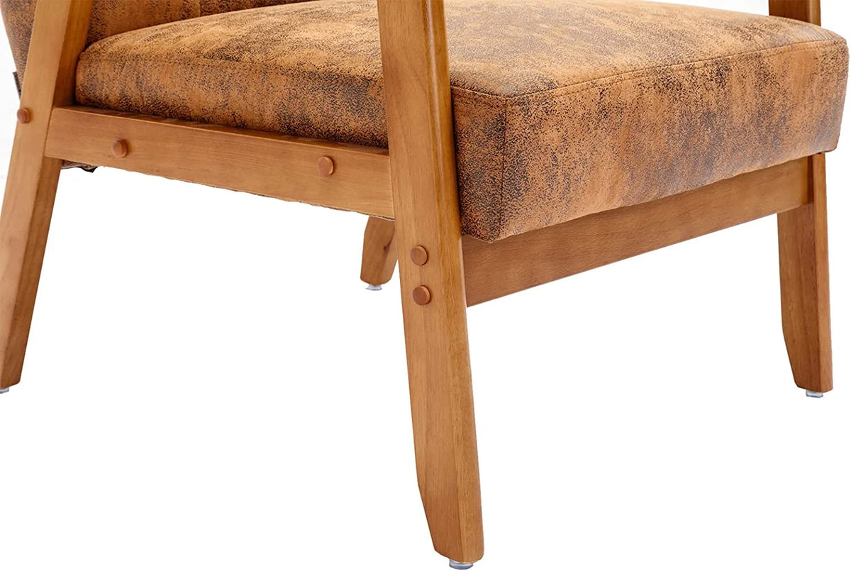 Mid Century Modern Accent Chair Set of 2 with Side Table G7394